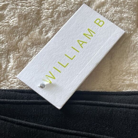 NWT-William B Asymmetrical‎ Hem Eco Black Suede Mini Skirt Sz S MSRP $62 - Picture 5 of 16